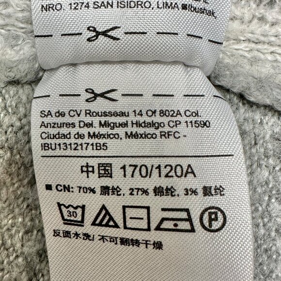 Old Navy Sweater Womens XXL Gray White Plaid LS Super Soft Acrylic/Nylon Blend - Picture 9 of 10